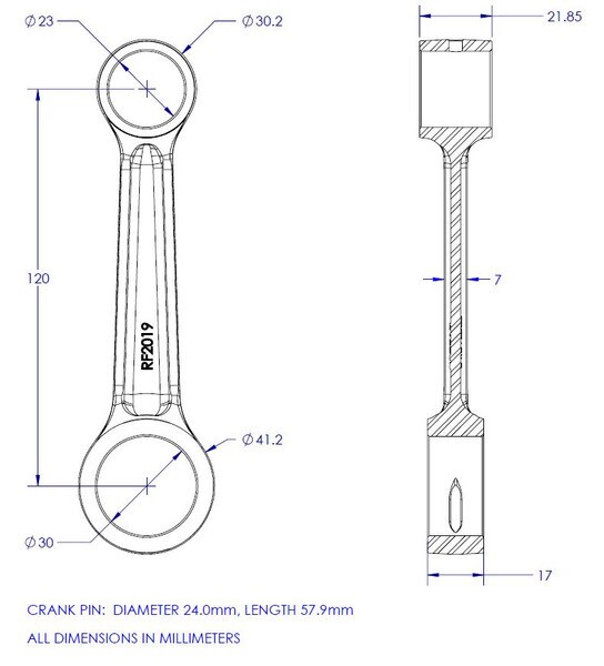 Suzuki RM250 1979 80 Connecting Rod Kit Vintco